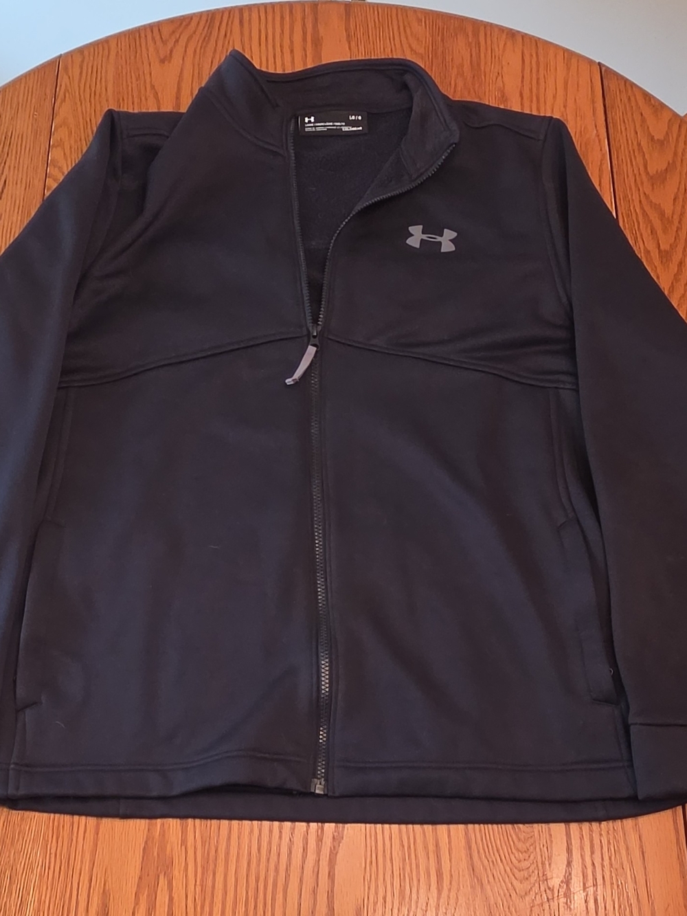 Under Armour Black Full Zip-Front Cold Gear Performance Jacket Size Large